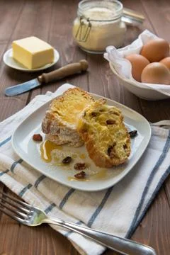 Sweet raisin bread Stock Photos