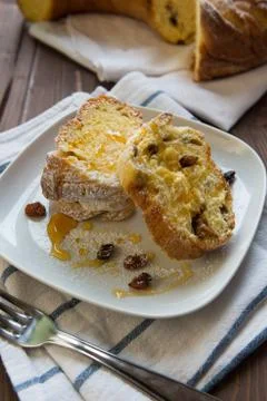 Sweet raisin bread Stock Photos