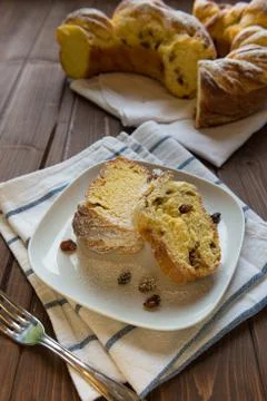 Sweet raisin bread Stock Photos