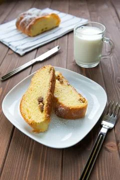 Sweet raisin bread Stock Photos