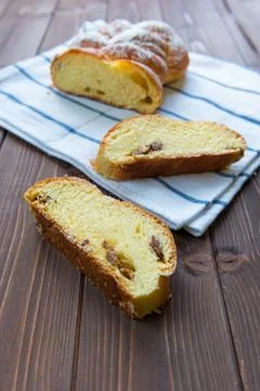 Sweet raisin bread Stock Photos