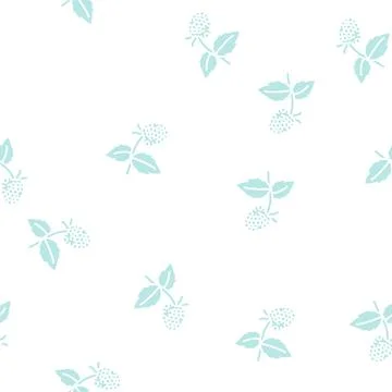 Sweet raspberry fruit glyph seamless pattern Stock Illustration