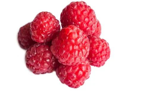 Sweet raspberry isolated on white background Stock Photos