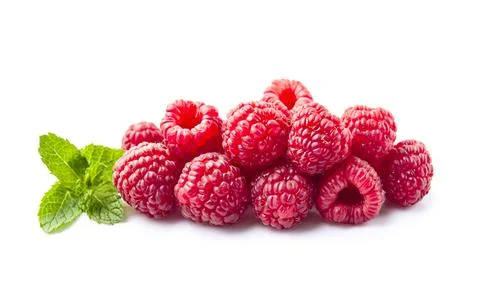 Sweet raspberry with mint Foto stock