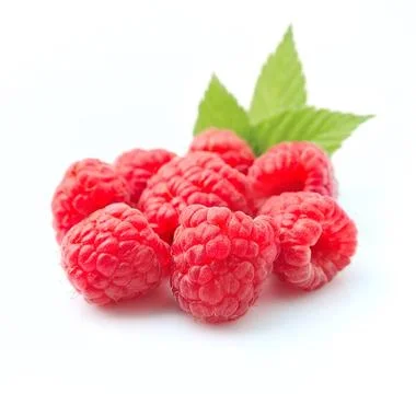 Sweet raspberry Sweet raspberry with leafs on white Copyright: xZoonar.com... Foto stock
