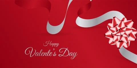 A sweet red Abstract banner, post card for Happy Valentines Day concept. ve.. Stock Illustration