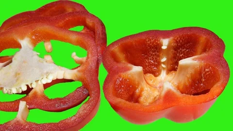 Sweet Red Pepper. Stock Footage 124363990