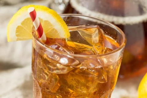 Sweet Refreshing Cold Iced Tea Stock Photos