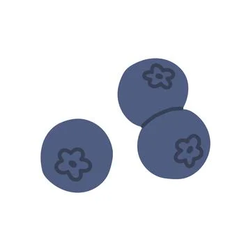 Sweet ripe blueberries vector isolated on white background. Perfect for autumn Stock Illustration