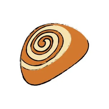Sweet roll bread Stock Illustration