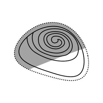 Sweet roll bread Stock Illustration