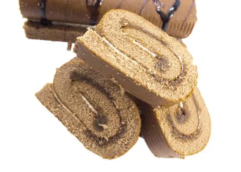 Sweet roll cake Stock Photos