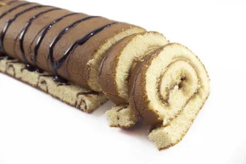 Sweet roll cake Stock Photos