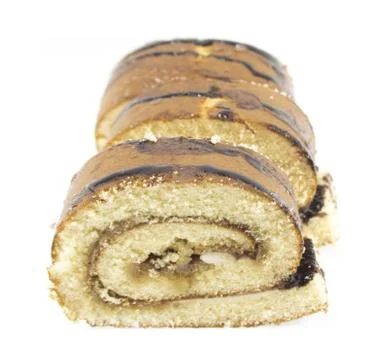 Sweet roll cake Stock Photos