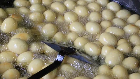 Sweet rosogolla making Stock Footage 205409415