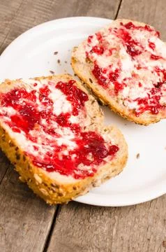 Sweet rustic breakfast Stock Photos