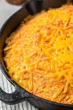 Sweet Savory Cheesy Cornbread Stock Photos