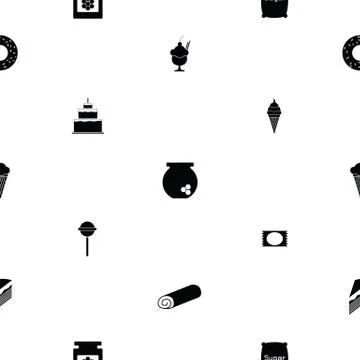 Sweet seamless pattern background icon. Stock Illustration