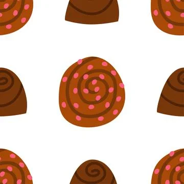 Sweet seamless pattern in hand drawn style. Decor textile, wrapping wallpaper Stock Illustration