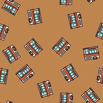 Sweet shop store vector seamless pattern Illustrazione stock