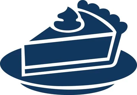 Sweet slice of pie dessert icon Stock Illustration