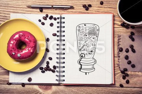 Sweet snack for new idea Stock Photos