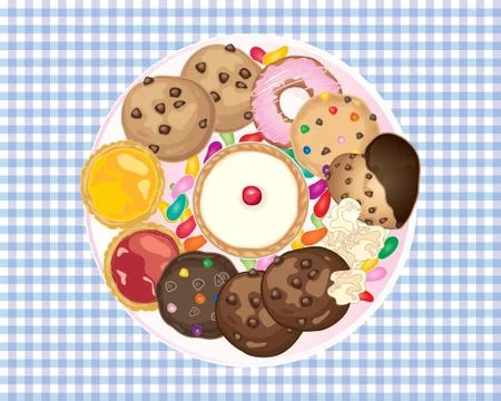 Sweet snacks Stock Illustration