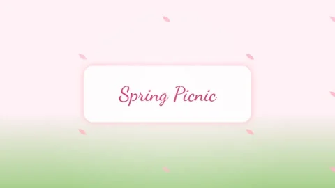 Sweet spring picnic day background template | Seasonal greeting design Stock Footage 336879918