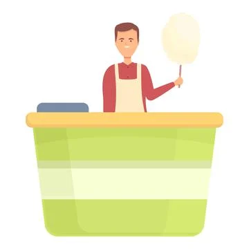 Sweet stand icon cartoon vector. Store food Illustrazione stock