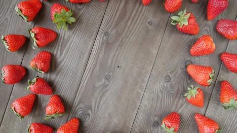 Sweet strawberries on the table. Stock Footage 297364910