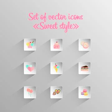 Sweet style icon Stock Illustration