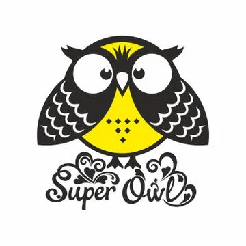 Sweet super owl Stock Illustration