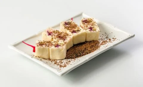 Sweet sushi rolls Stock Photos
