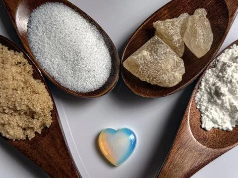 Sweet Symphony: A Quartet of Sugars Foto stock