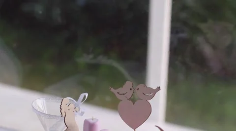 Sweet table with a beautiful decor. Stock Footage 65331674