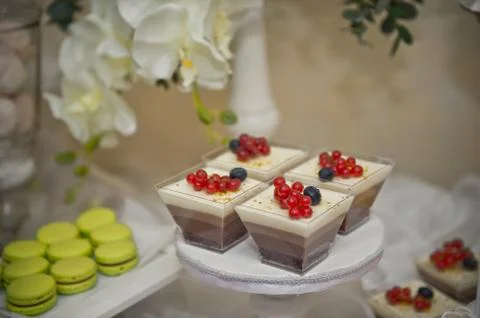 Sweet table at the celebration 8045. Stock Photos