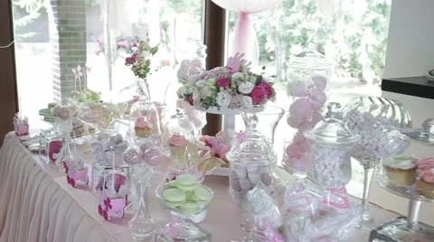 Sweet table Stock Footage 63255177