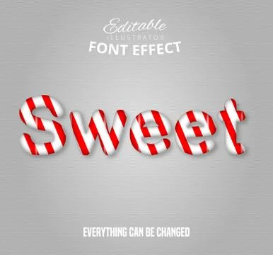 Sweet text, editable font effect Stock Illustration