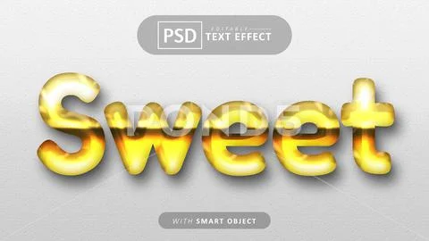 Sweet text effect editable Modello PSD