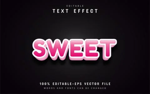 Sweet text effects Stock Illustration
