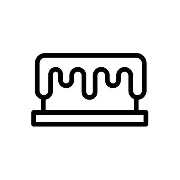 Sweet thin line icon Illustrazione stock