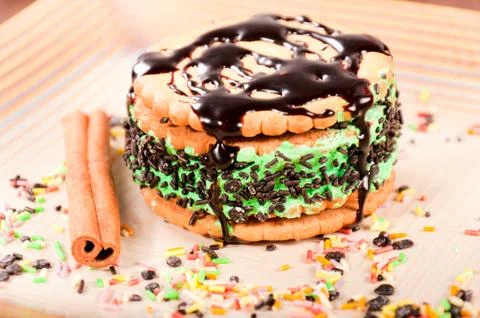 Sweet time biscuit Stock Photos
