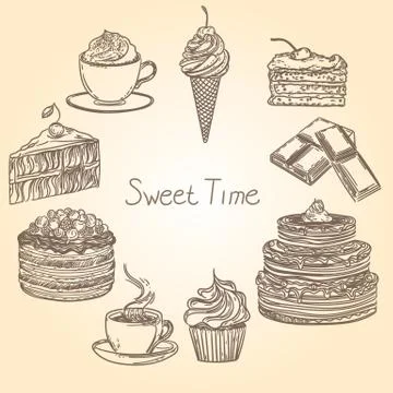 Sweet time Stock Illustration