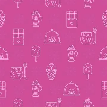 Sweet tooth seamless pattern Stock Illustration