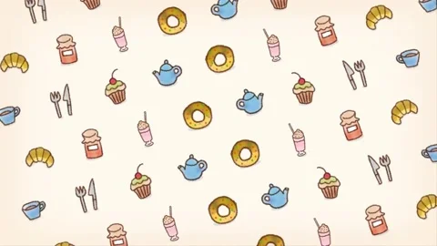 Sweet Treats Seamless Pattern. Stock Footage 305807942