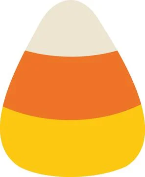 Sweet triangular candy corn Halloween treat Stock Illustration