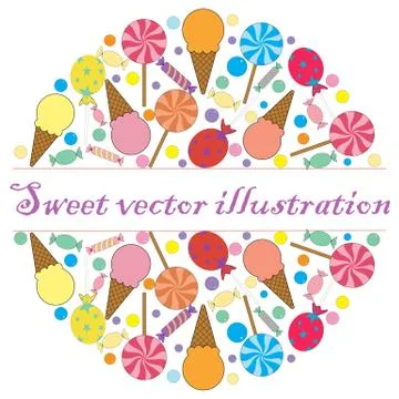 A sweet vector card for your text Stock Illustration