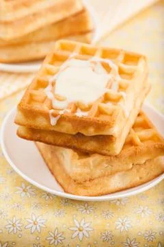 Sweet waffle Stock Photos
