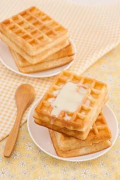 Sweet waffle 写真素材