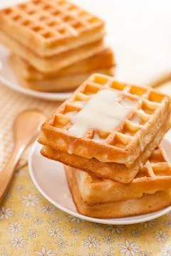 Sweet waffle Stock Photos